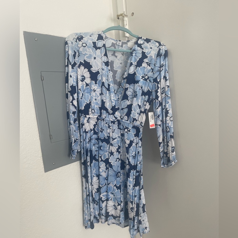 Blue floral dress